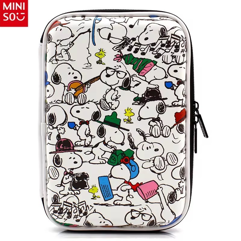 

Anime SNOOPY Eva Pen Box Cute Dog Cartoon Large Capacity Multifunctional Stationery Box Waterproof Pen Case Student Supplie Gift