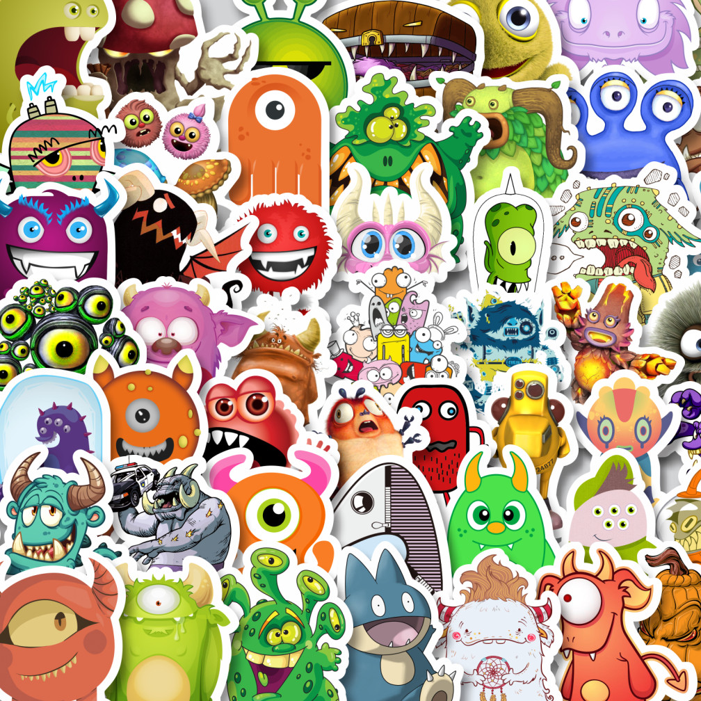 

Stiker Cutting Pack Stiker Monster Art Illustration Karakter Mix 7 Isi 100Pcs Series Aesthetic Lucu Keren Untuk Koper Bahan Vynil