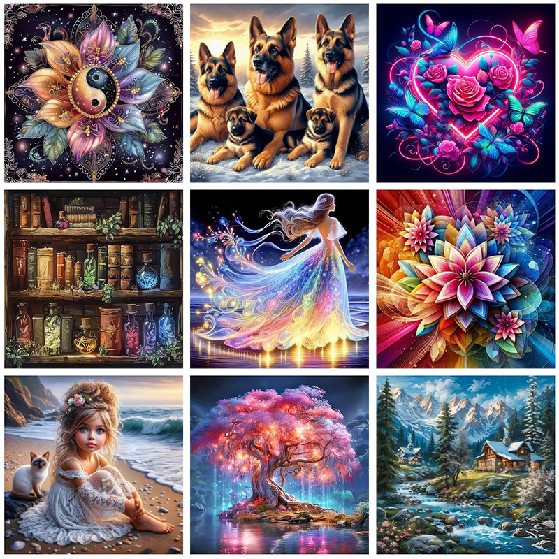 

Diamond Art Painting Kits Embroidery Full Crystal Mosaic 5D Diy Diamond Paintings Kits New 2025 Accessories 30x30 cm Wall Art