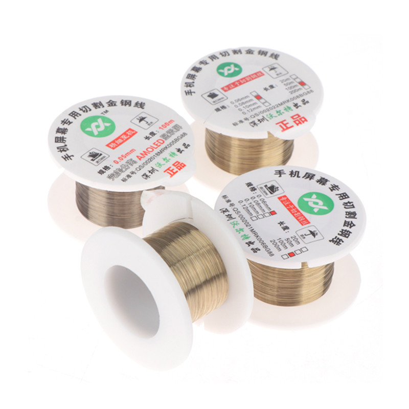 

1Pcs 100M 0.04 0.05 0.06 0.08 0.1MM Alloy Steel Molybdenum Cutting Line LCD Screen Separation Diamond Wire Phone Repair Tools