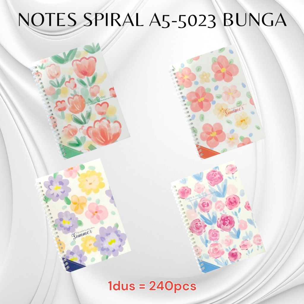 

[SDW] pekanbaru/NOTES SPIRAL A5 -5023 MOTIF BUNGA