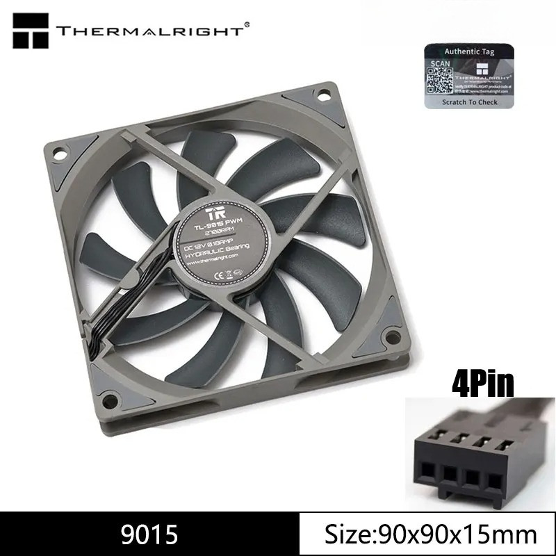 Thermalright TL-9015 9cm ultra-thin fan hydraulic bearing 9cm 4pin PWM 2700rpm  assis fan