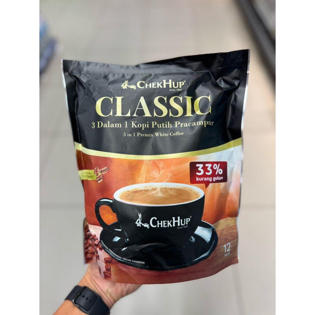 

chekhup ipoh 3in1 white coffee hazelnut / classic white coffee isi 12s x 37g