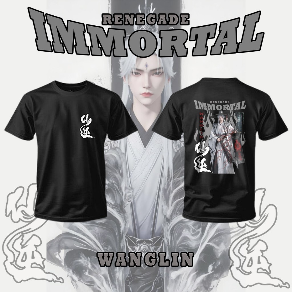 ASHVERA - Kaos Wanglin2 Renegade Immortal / Cotton Combed 24s / Baju wanglin / Kaos Donghua Kaos Dis