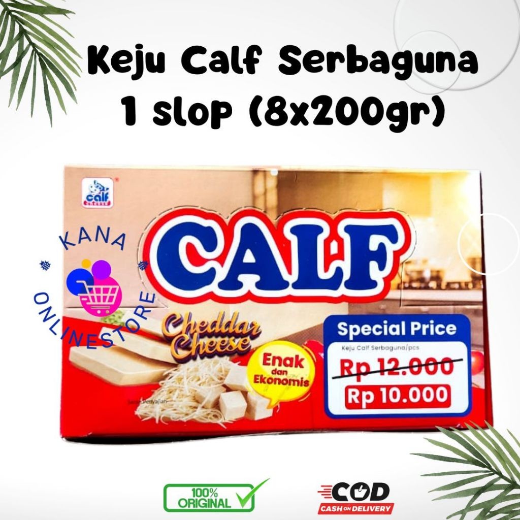 

Keju Cheddar Calf Serbaguna 200 Gr -- 1 Slop (8x200gr)