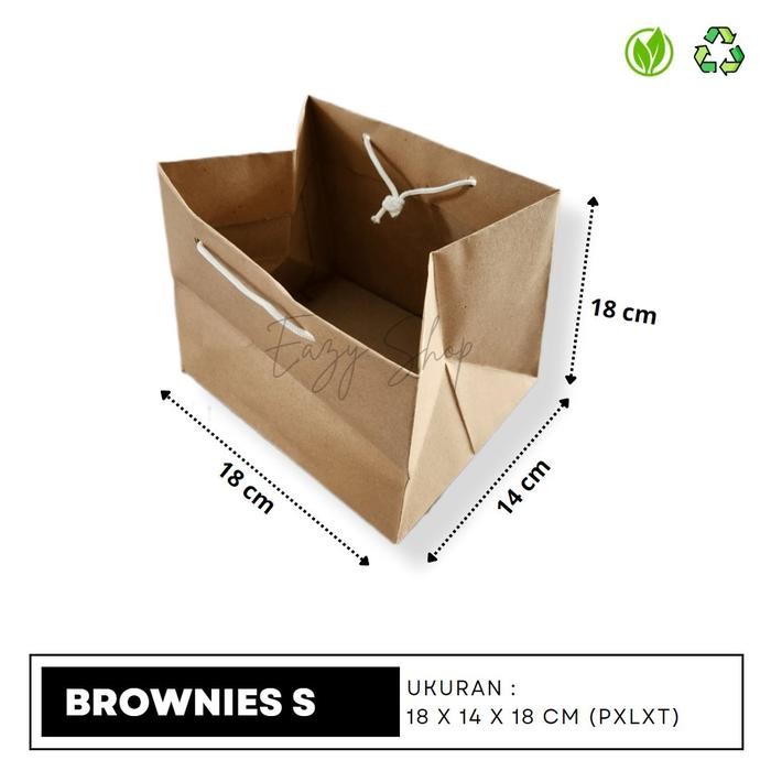 

TERBARU!! Paper Bag Brownies / Bolu Gulung Coklat Polos | Goodie Bag - S