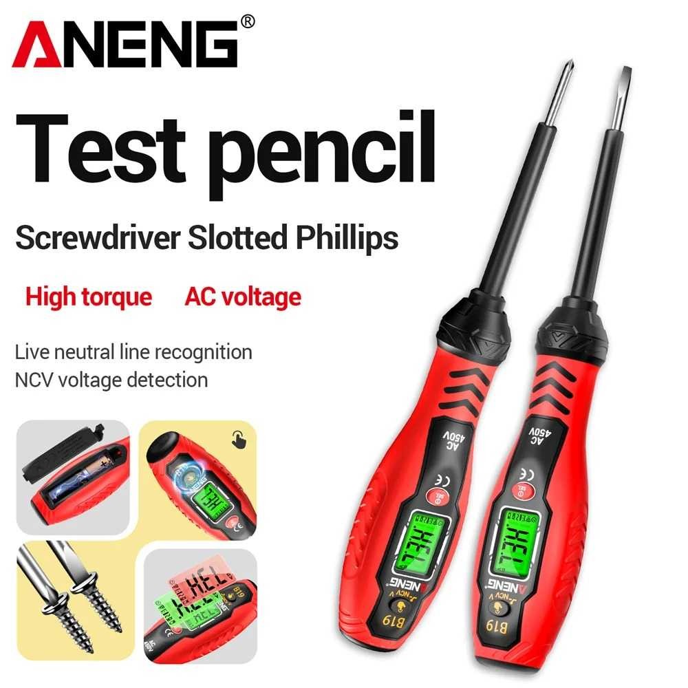 

ANENG Obeng Tespen Tester Pen Non Contact Digital Display Alarm - B19 -RKA14