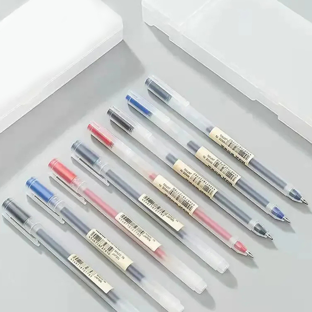 

3-6Pcs/Set 0.38mm Kawaii MUJIs Gel Pen Black/Red/Blue Ink Gel Pen Office School Ballpoint Pen Writing Stationery