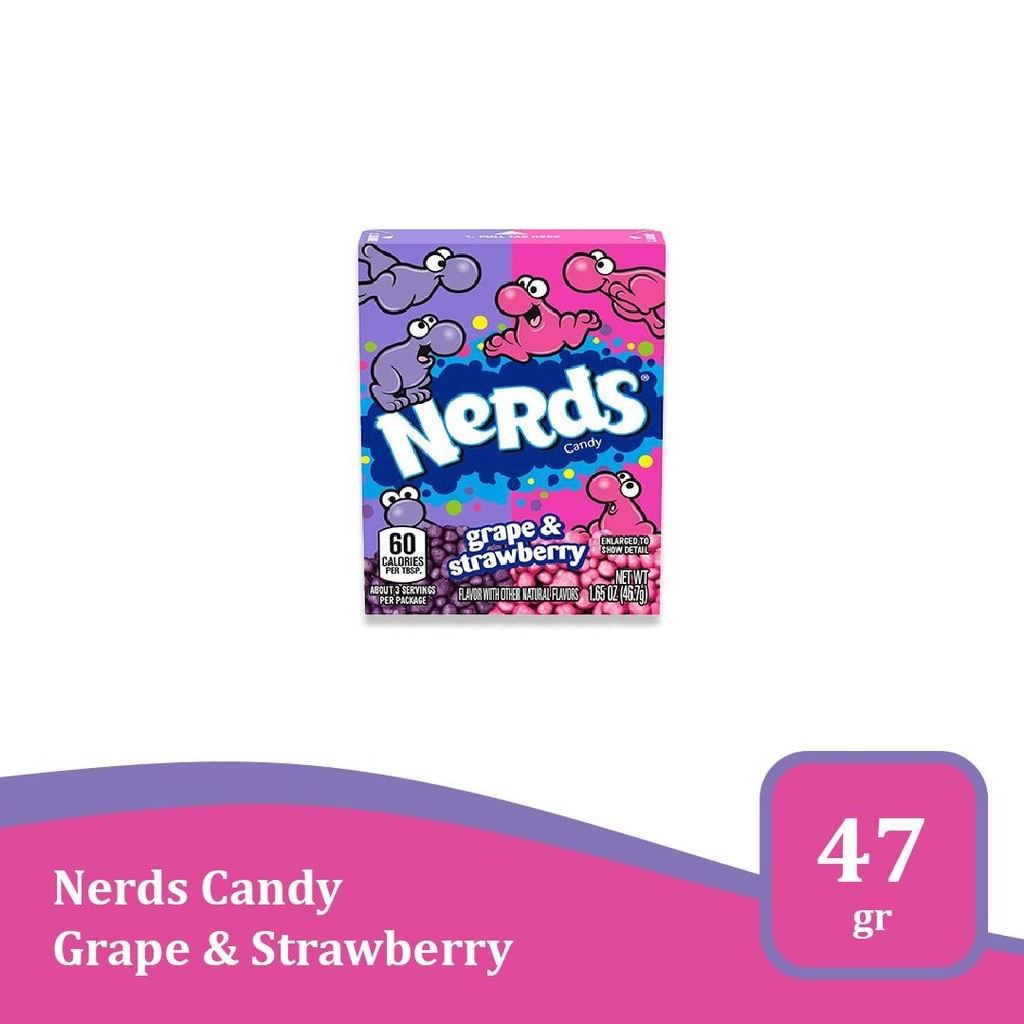 

Nerds Grape & Strawberry 1.65 Oz - permen import USA