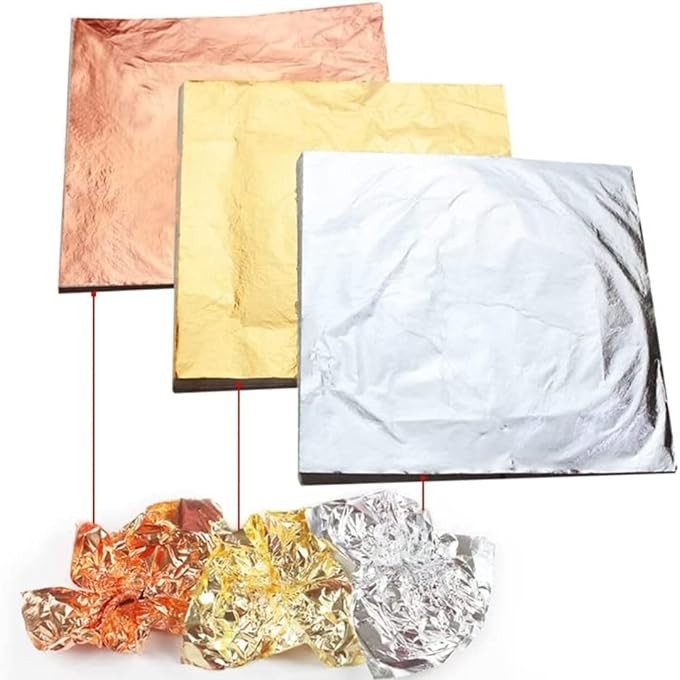 

100Pcs/Lot Colorful Glossy Gold Leaf Paper Paper Disposable Chocolate Wrapping Paper For Candy Sugar Nuts Tea Storage Package