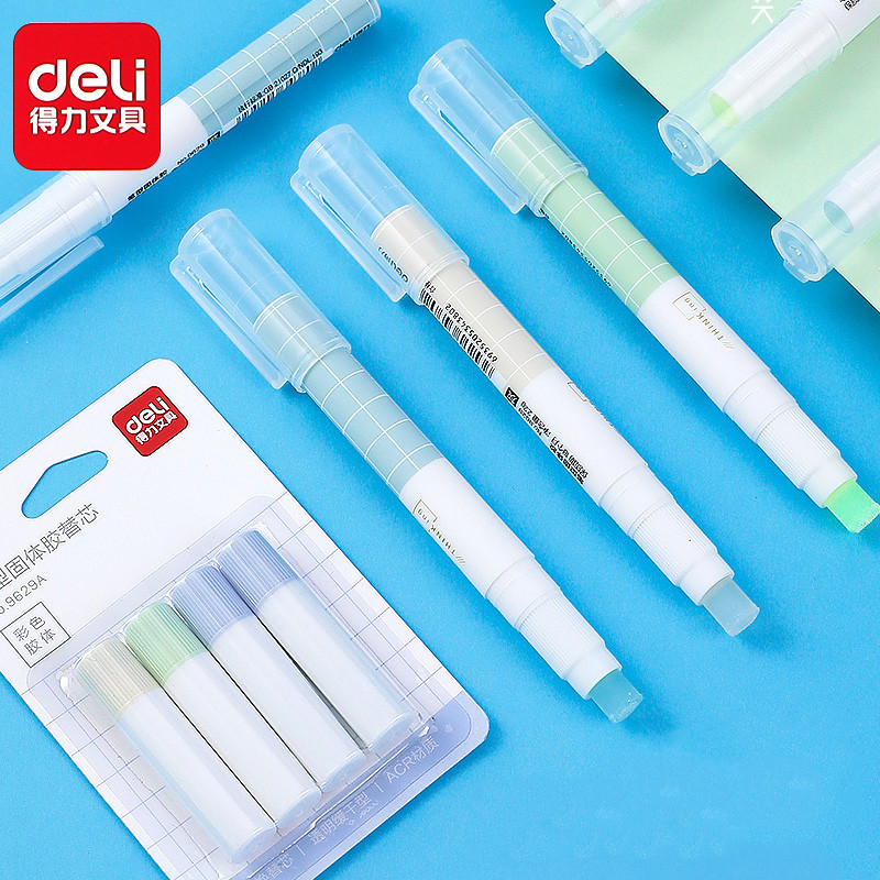 

Deli Refillable Solid Glue Stick Quick Drying Strong Adhesive Nontoxic Washable Safe Office School Stationery Supplies