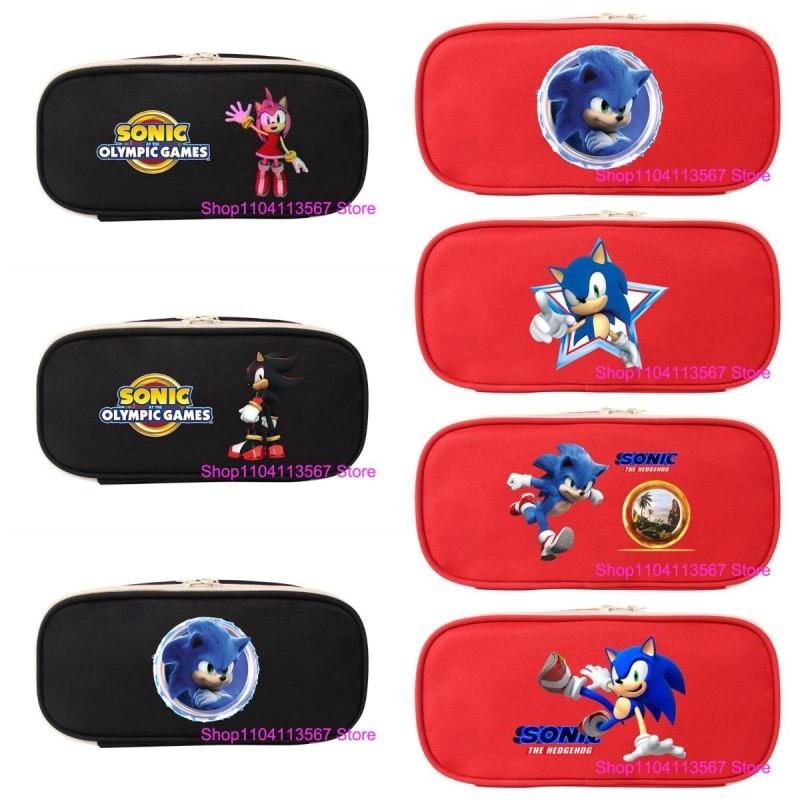 

Anime Sonics Printed Pen Bag Stationery Box Pencil Case Cartoon Primary and Secondary School Student Pencil Holder for Kids