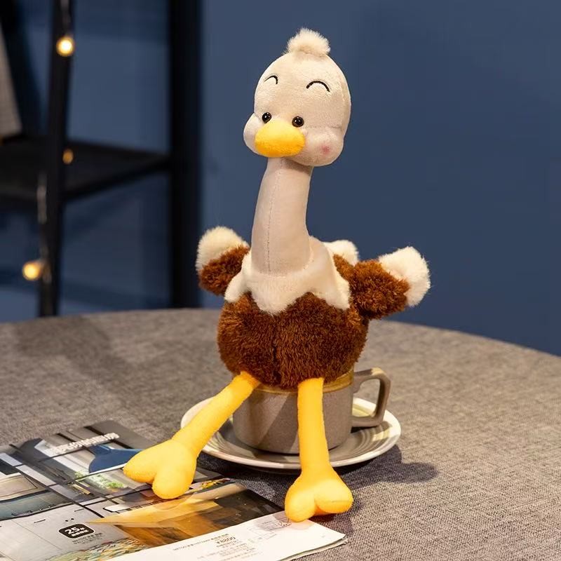 25cm Latest Cute Ostrich Doll Stuffed Plush Toy Handmade Doll Cartoon Anime Cute Pillow Children's B