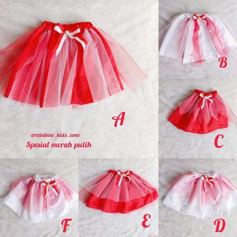 

DC_ Rok Tutu Anak Megar Merah Putih tanpa list , 0-14 thn