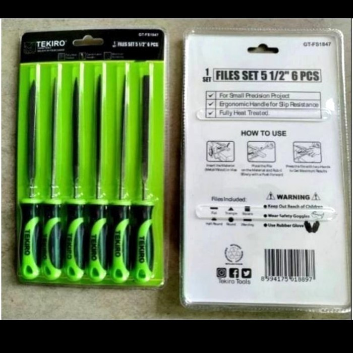 

TEKIRO Kikir Set 6 pcs 5.5 inch / Files Set 5 1/2" 6pcs