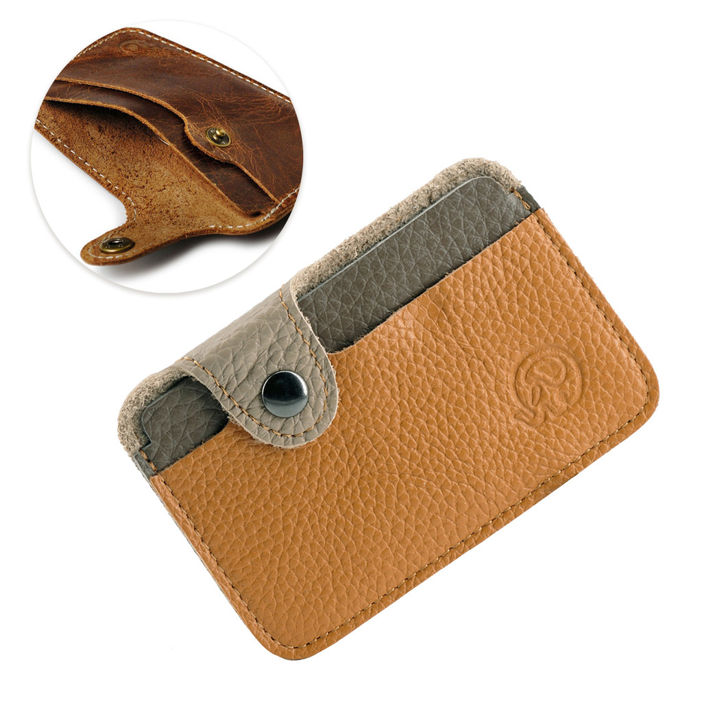 

New Leather Credit Card Case Mini ID Card Holder Small Purse For Man Slim Men's Wallet Cardholder