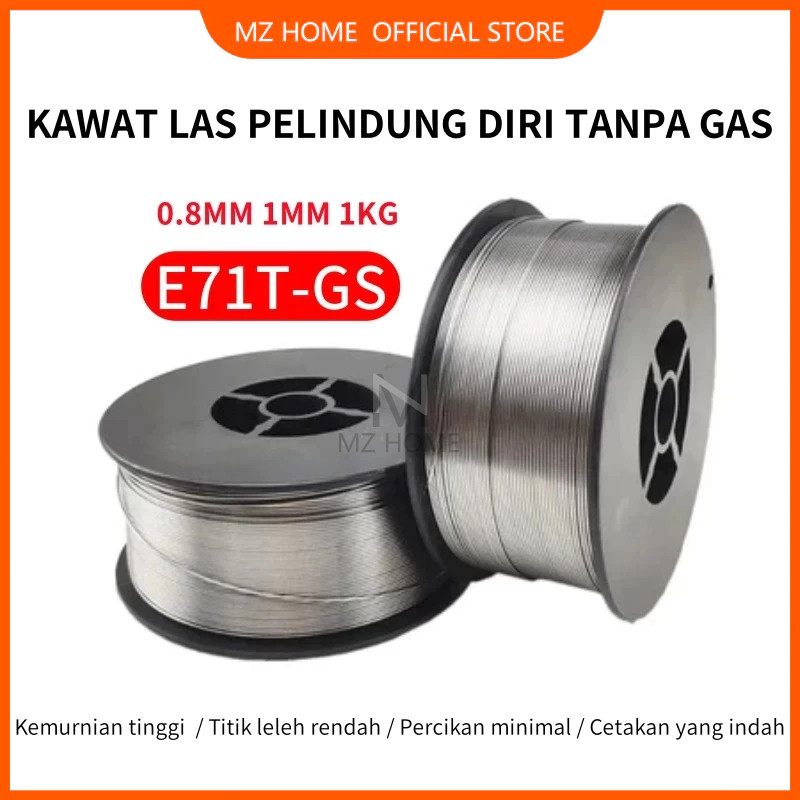 COD - Kawat Las Mig 0.8MM 1MM 1KG / Flux Core Wire Gasless Kawat Las Tanpa Gas Co2 / Kawat Las Mig K