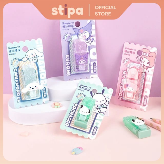

STIPA Penghapus Pensil Mekanik Motif Karakter Pencil Eraser Fancy Cute Stationery Kantor Sekolah ATK San Rio