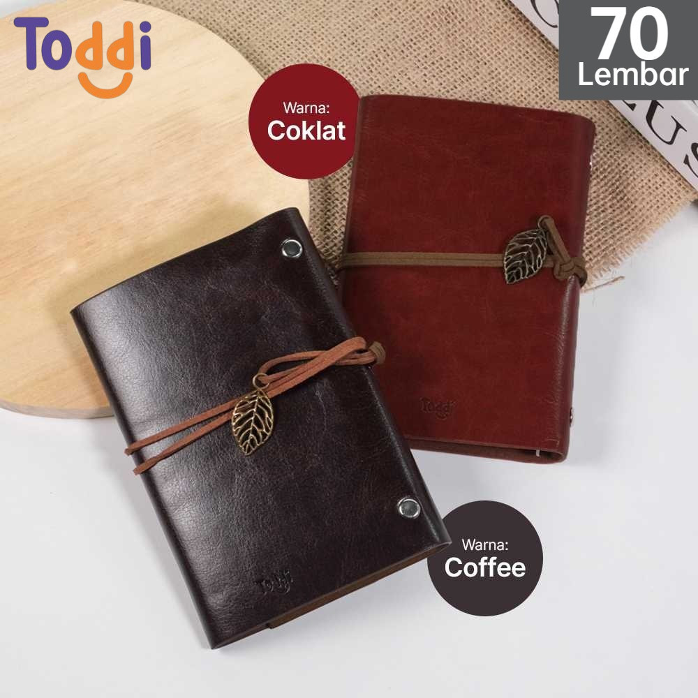

Toddi Buku Catatan Binder Kulit Retro Leaf Kertas B7 - BSD666 - OR
