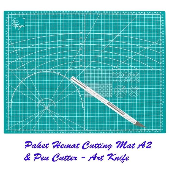 

[Paket Hemat] Cutting Mat A2 Double Side & Pen Cutter Design Knife