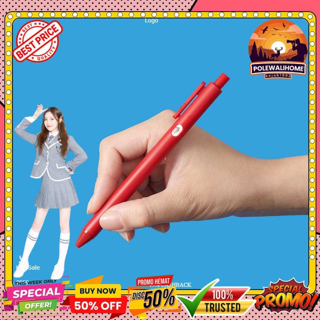 

Kaco Pena Pulpen Gel 0.5mm Dual Ballpoint Quick Dry Black Ink 1 PCS - K3