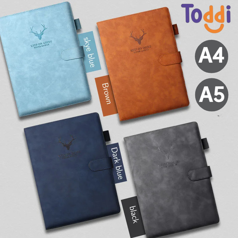

Toddi A4 A5 Buku Catatan Keep On Going Magnetic Buckle Dengan Slot Pulpen Cover Kulit TL4 - COD
