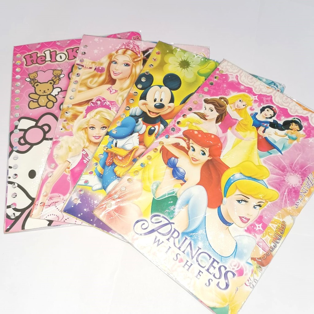 

Pembatas Kertas Binder / Loose Leaf Divider Karakter 8 Lbr Uk.A5