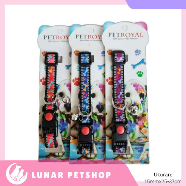 KALUNG ANJING BESAR - COLLAR ANJING MOTIF TULANG - DOG COLLAR