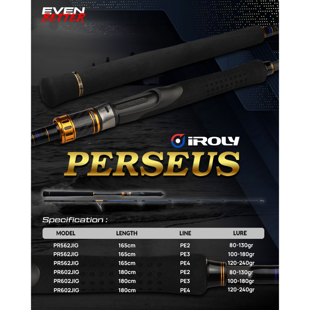 Joran Iroly Perseus 562/602 Jigging Rod Carbon Hollow