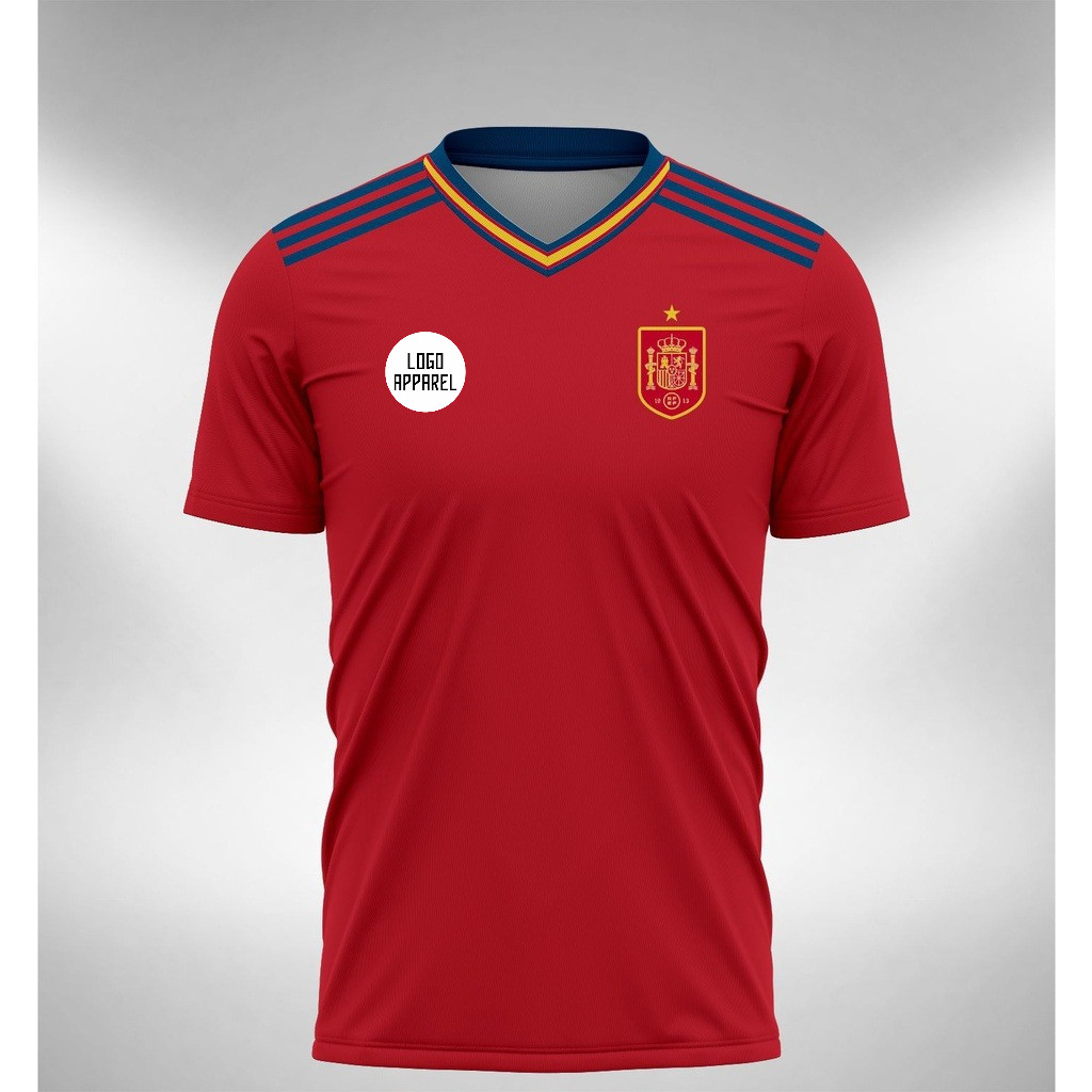 Jersey Spanyol Home 2022 2023 Spain Full Printing Freenameset