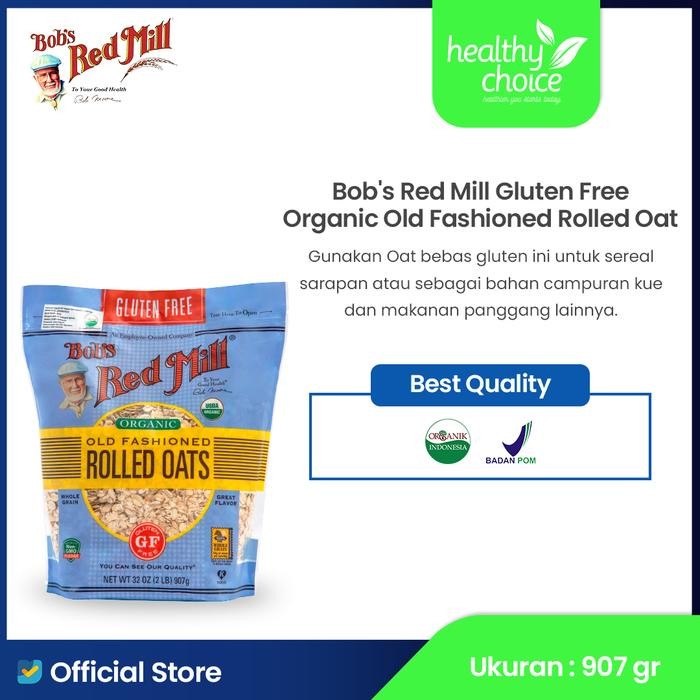

BEST SELLER Bob's Red Mill Gluten Free Organic Old Fashioned Rolled Oat 907 gr - exp jauh