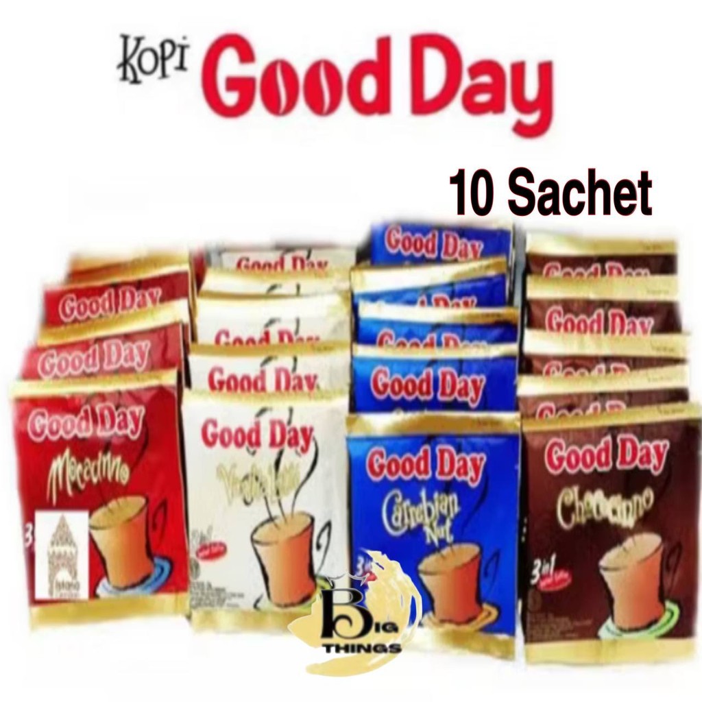 

Good Day Kopi Sachet Kopi Seduh 1 Renceng 10 Sachet 20gram x 10 Sachet BPOM Halal Original