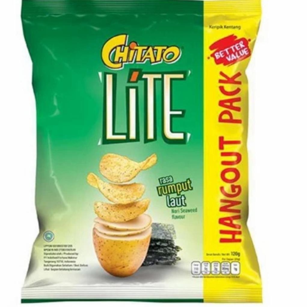 

Chitato Lite Snack Keripik Kentang HANG OUT PACK Rasa Nori Seaweed 120gr