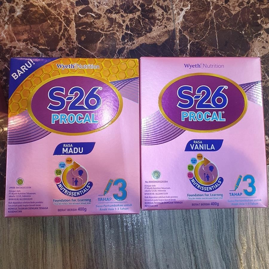 

Susu S-26 PROCAL Tahap 3 Susu Anak 1-3 Tahun 400gr Rasa VANILA / MADU