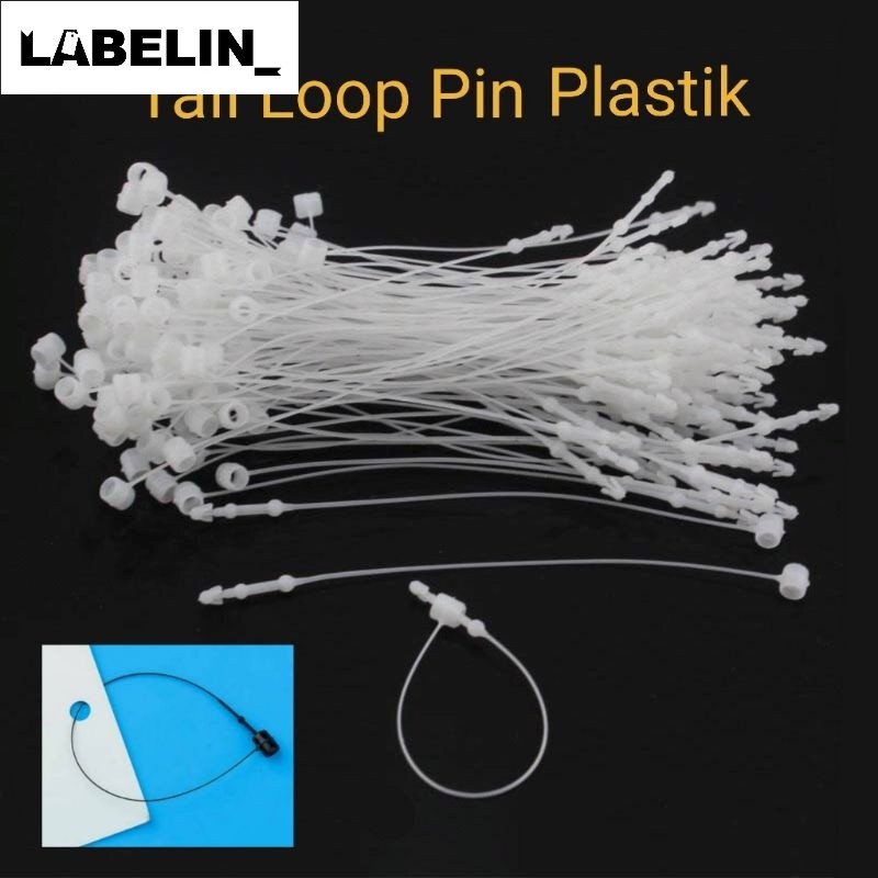 

READY Loop Pin 3" 5" 6"/ Tali Hang Tag Plastik hitam & putih