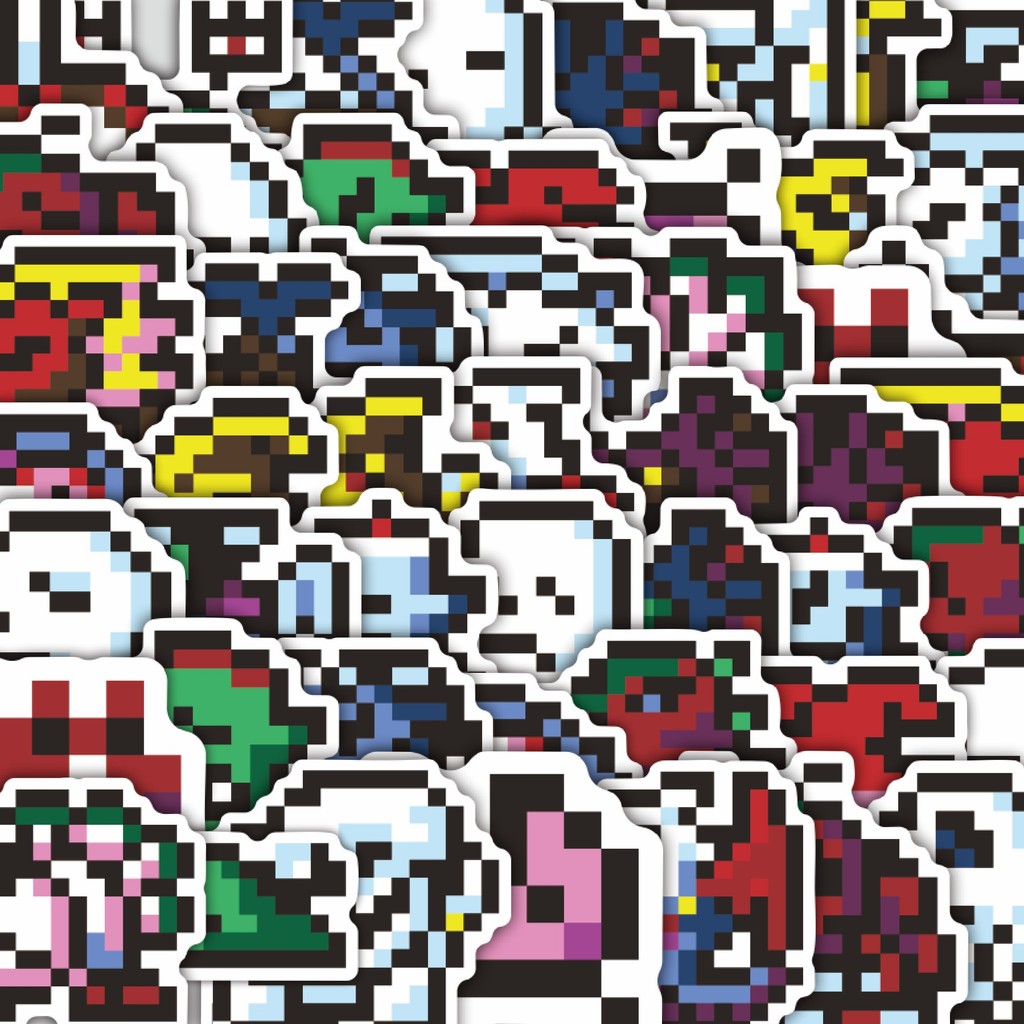 

Stiker Cutting Pack Stiker Pixel Digimon V28 Isi 100Pcs Series Aesthetic Lucu Keren Untuk Koper Bahan Vynil