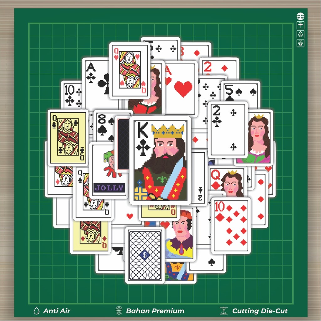 

HOT 50 PCS STIKER Stiker Kartu Poker V3 Stiker Fashion Cars Decal Dingin Kartu Album Custom Vinyl Anti Air- Sticker Aesthetic Buku Journal Koper Casing HP Tablet Laptop Helm Motor Botol Minum