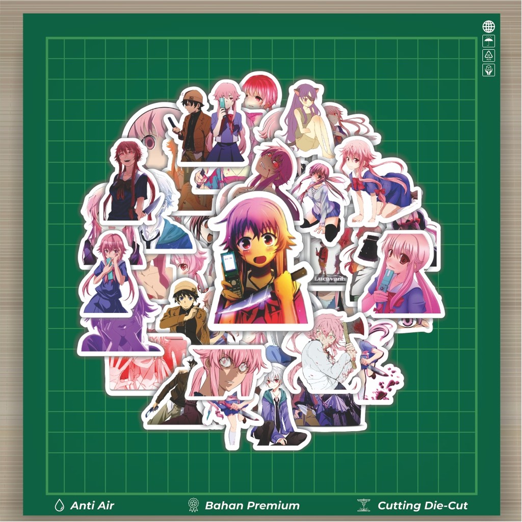 

HOT 50 PCS STIKER Stiker Anime Series Mirai Nikki Karakter Mix 1 Stiker Fashion Cars Decal Dingin Kartu Album Custom Vinyl Anti Air- Sticker Aesthetic Buku Journal Koper Casing HP Tablet Laptop Helm Motor Botol Minum