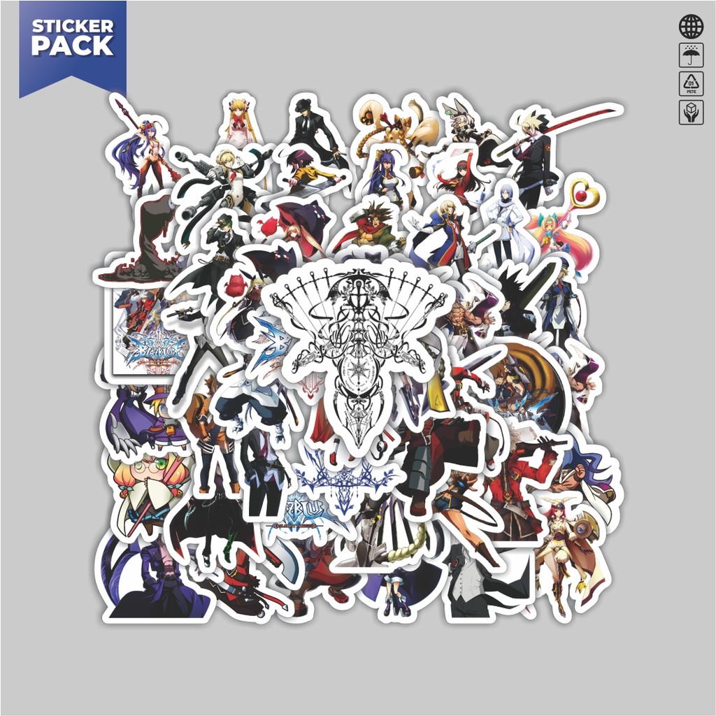 

[100PCS]Stiker Pack Stiker Game Series Blaz Blue Karakter Mix 7 Aesthetic Vinyl Anti Air Dekorasi Sticker Laptop Buku Journal Koper Helm Casing HP Gitar Helm Skateboard