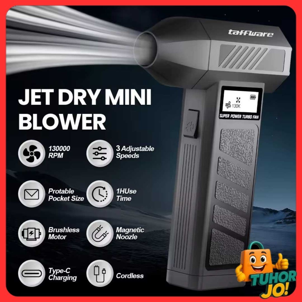 Taffware Mini Turbo Violent Air Blower Cordless Jet Portable 130000RPM - PAR-13