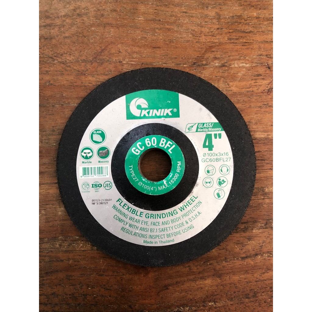 

Batu gerinda gurinda poles flexible 4" kinik GC 60