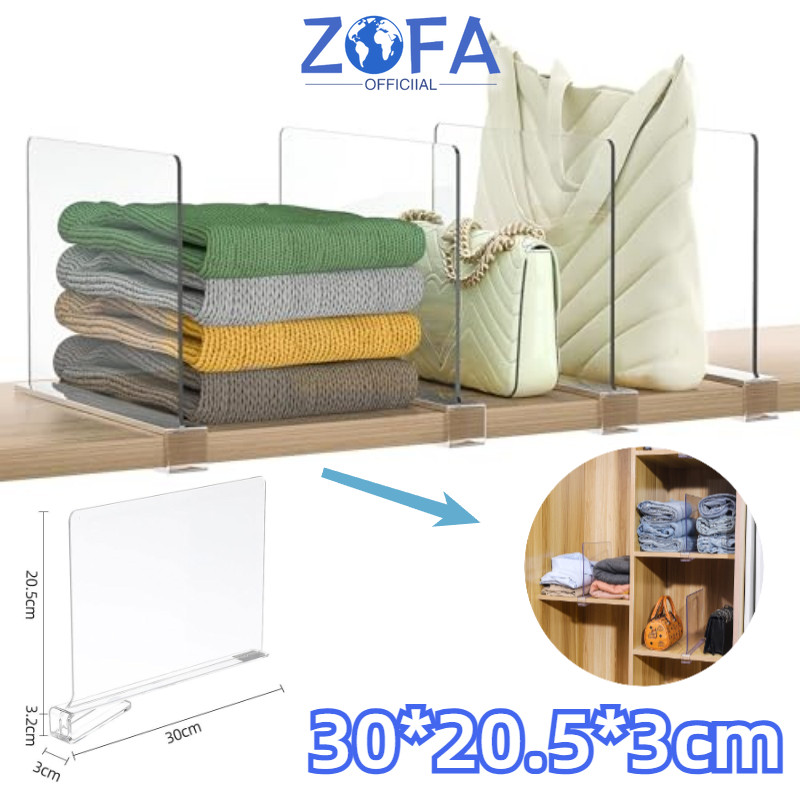 Sekat Lemari Pakaian Akrilik Sekat Rak Lemari Transparan Sekat Lemari Baju Serbaguna Sekat Lemari Bu