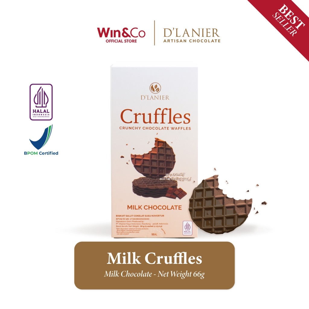

D'Lanier Milk Chocolate Cruffles - 66 gr (5 sachet)