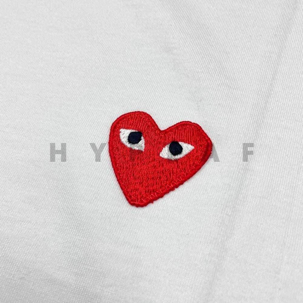 CDG Comme des Garcons PLAY Play Edge Heart Tshirt Tee Authentic / Baju Kaos CDG Original