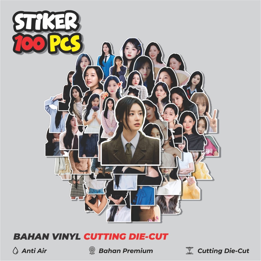 

Terbaru! 50 pcs Stiker KIM JI WON Dekorasi Lucu Kreatif untuk Notebook, Skateboard, HP