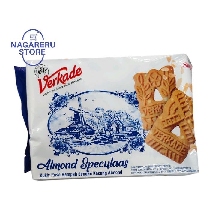 

Verkade almond speculaas (kukis rasa rempah dengan kacang almond) 125gr