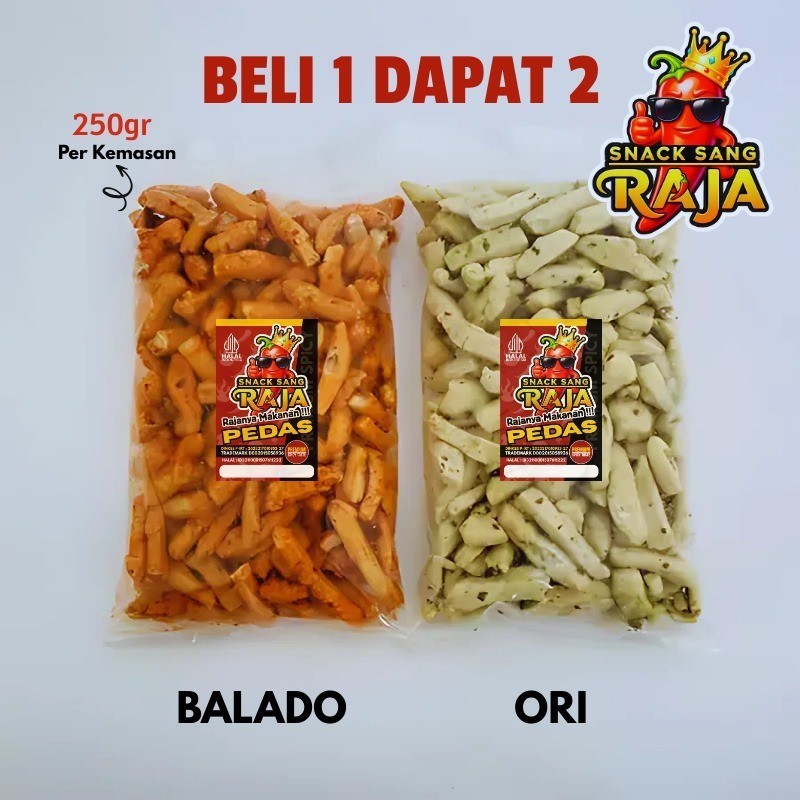 

Snack Sang RAJA - Basreng 500gr Beli 1 Dapat 2 Varian Dan Rasa Berbeda Bundling 250gr per kemasan