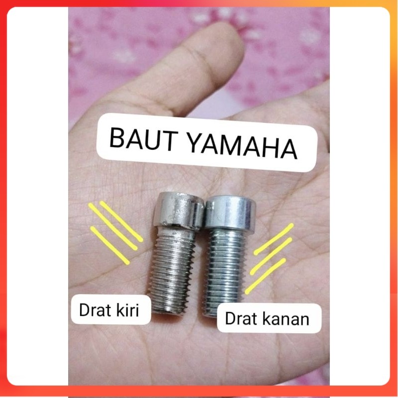 1 set baut L14 spion yamaha drat kanan dan drat kiri gos