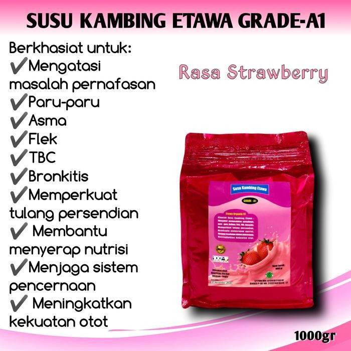 

[Promo]Best Seller SUSU KAMBING ETAWA GRADE A1 1KG JUMBO - Strawberi