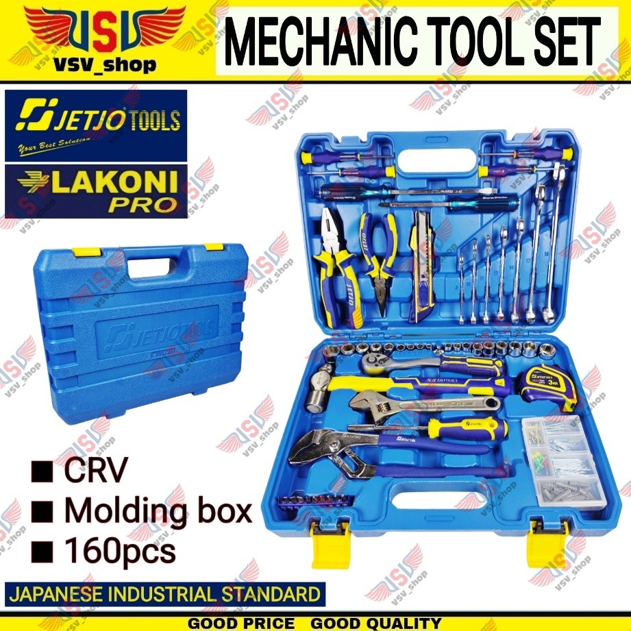 JETJO Mekanik Tool Set 160pcs Mechanic Tool Set